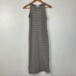 Monteau sleeveless midi dress with stripes